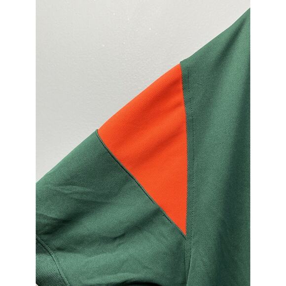 Miami Hurricanes Shirt Mens XL Polo Golf Green Orange Canes Football The U - Picture 7 of 8